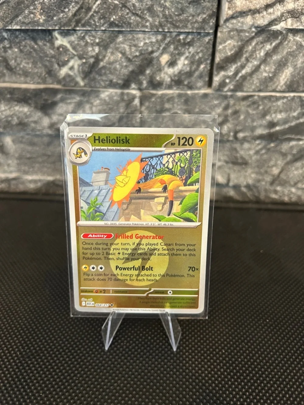 Pokémon Heliolisk 064/217 Reverse Holo Rare from Ascended Heroes Set M/NM